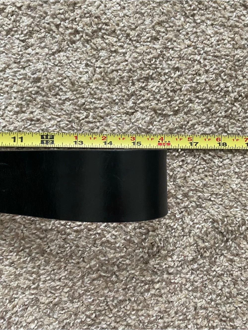 VTG Black Leather Belt With Brass Butterfly Buckle 3” EUC - Picture 4 of 6